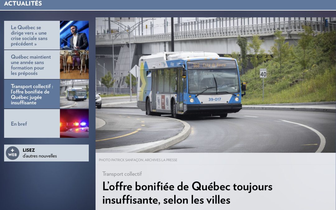 L’offre bonifiée de Québec toujours insuffisante, selon les villes